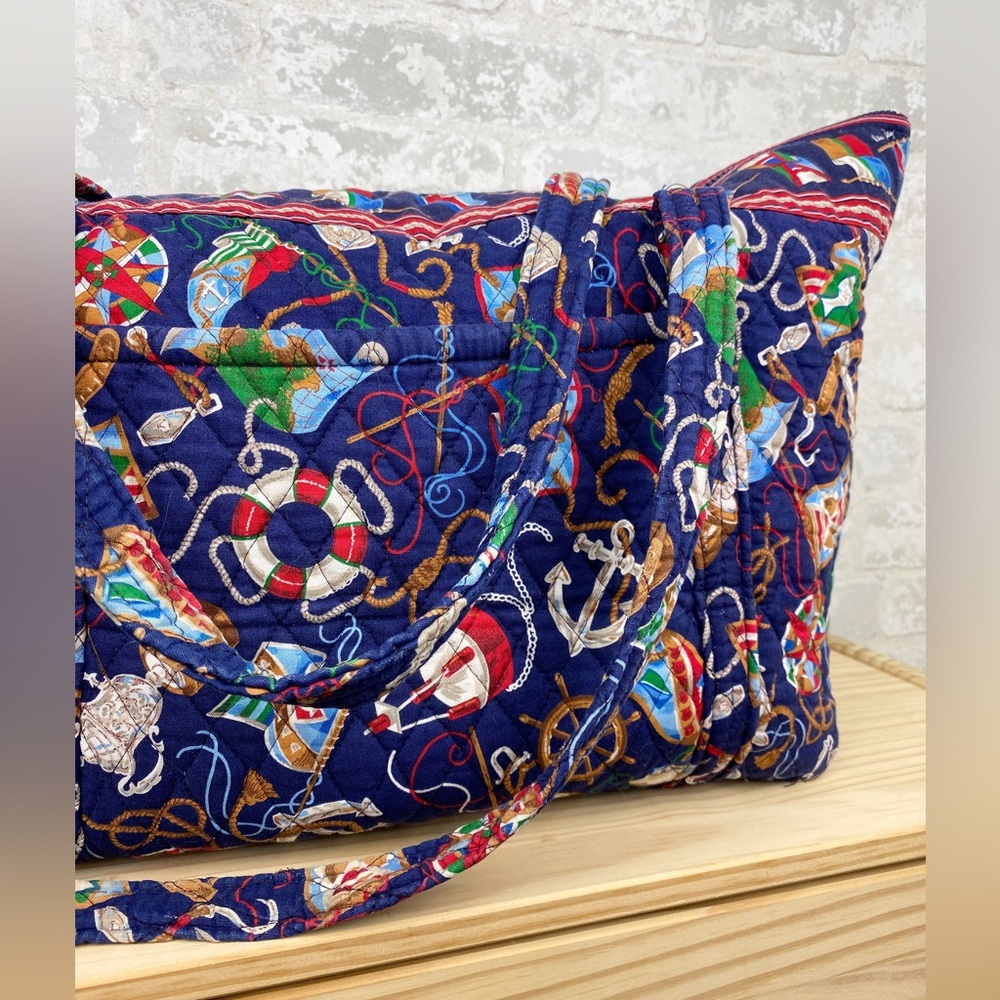 Vera Bradley | 1994 Regatta Print Retired Nautical Quilted Weekender Duffel